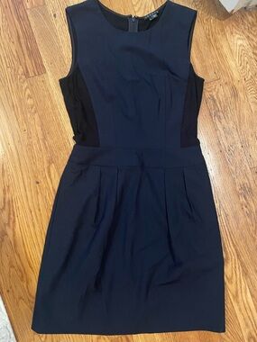 Theory Navy and Black Sleeveless Sheath Dress size 0